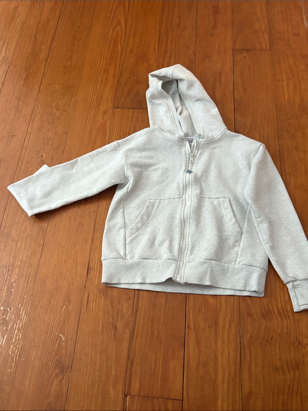 Athleta Kids Light Heather Gray Zip Hoodie
